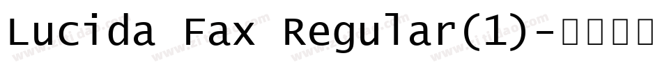 Lucida Fax Regular(1)字体转换